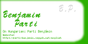 benjamin parti business card